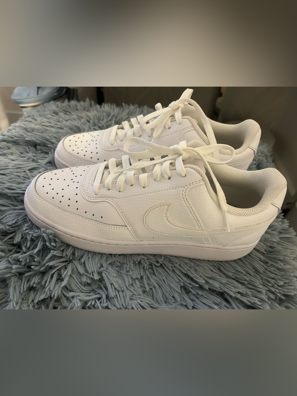 Nike Court Vision Low in Tripe White MENS 9